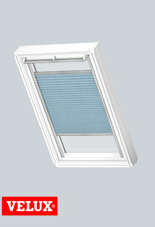 Flying Pleated, 1286 Blue Denim - VELUX Loft Blind